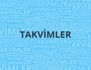 Takvimler - Promosyon