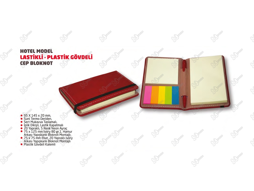 Plastik Gövdeli Cep Bloknot
