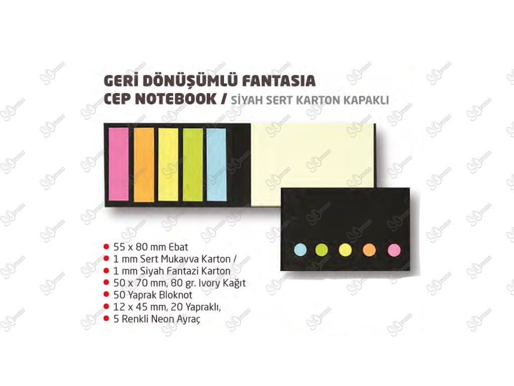 Karton Kapaklı Cep Notebook